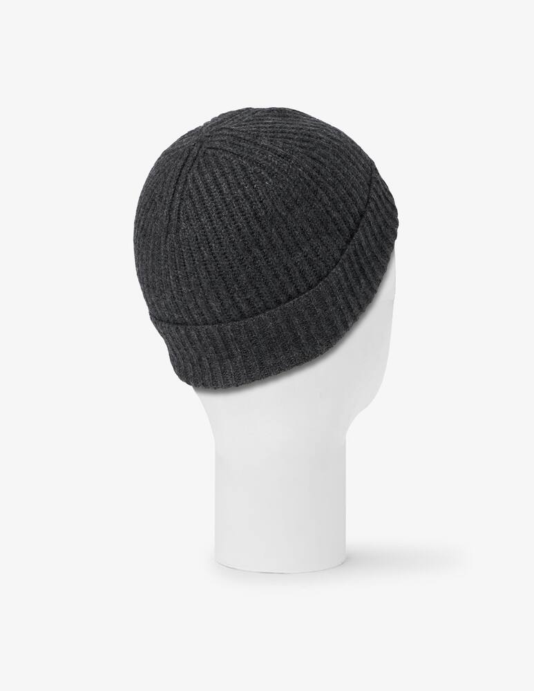 rinascente Pure Cashmere Ribbed knit beanie