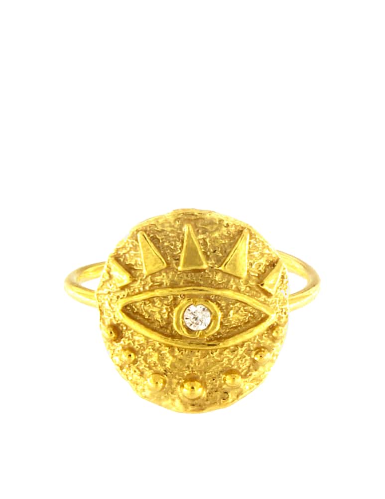Mesh Anello occhio tondo dorato - immagine 1 Mesh Anello occhio tondo dorato - immagine 1