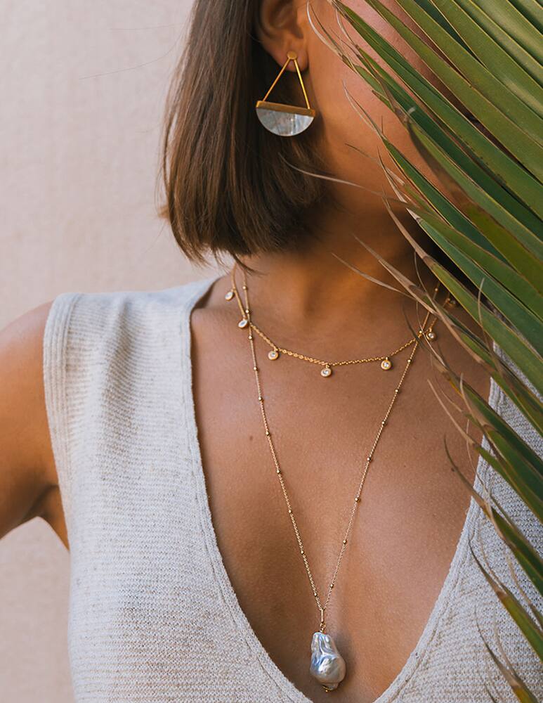 rinascente Mesh Golden shine necklace