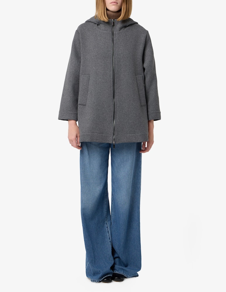 rinascente Elizabeth Ascot Cappotto in misto lana con cappuccio