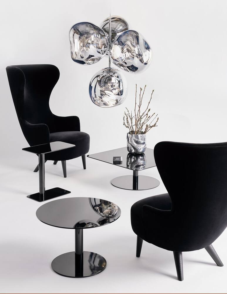 rinascente Tom Dixon Flash Table Circle Blk