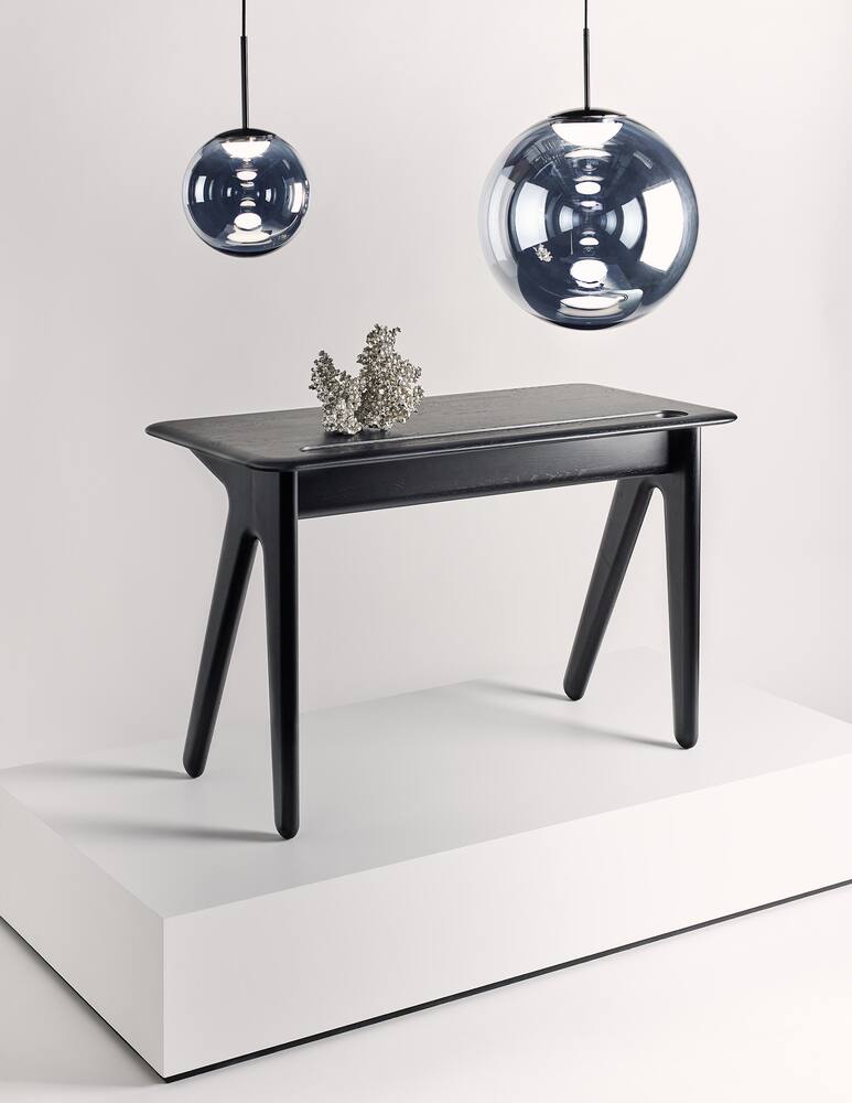 rinascente Tom Dixon Scrivania Individuale Slab In Quercia Nera - Nero