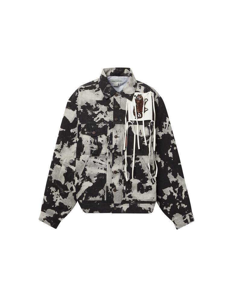 rinascente Dhruv Kapoor Giacca di jeans patched - nero