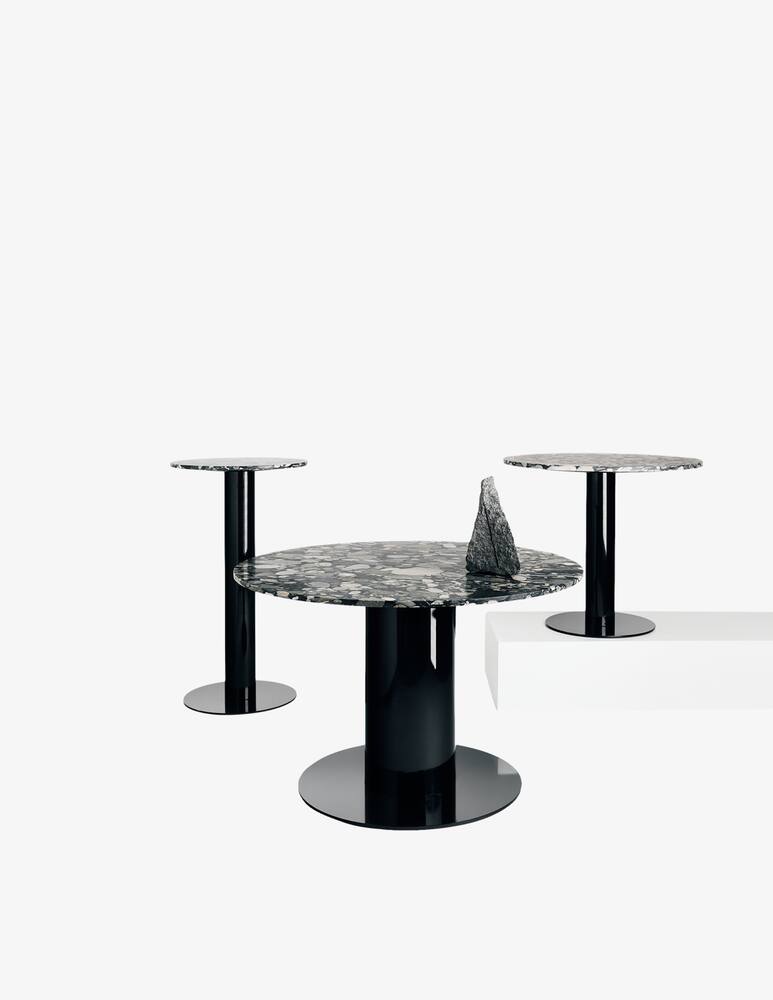 rinascente Tom Dixon Tavolo Da Pranzo Tube Wide Con Piano In Marmo Pebble - Multicolor