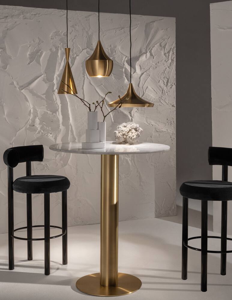 rinascente Tom Dixon Tavolo Da Pranzo Tube Ottone - Bianco