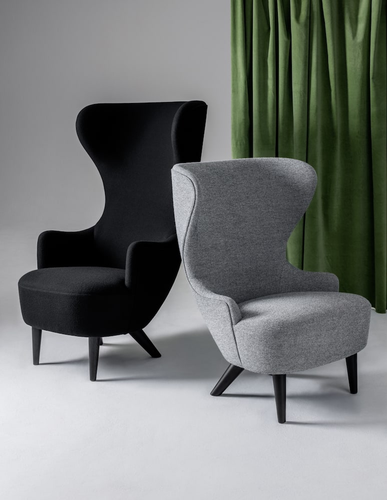 rinascente Tom Dixon Wingback Chair Kv Ge 0193 Bl - Black