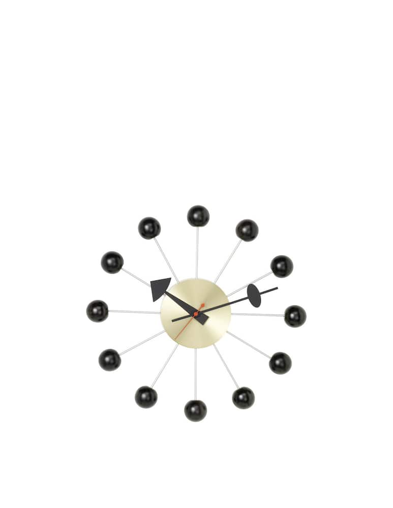 Vitra Ball Clock nero ottone - immagine 1 Vitra Ball Clock nero ottone - immagine 1