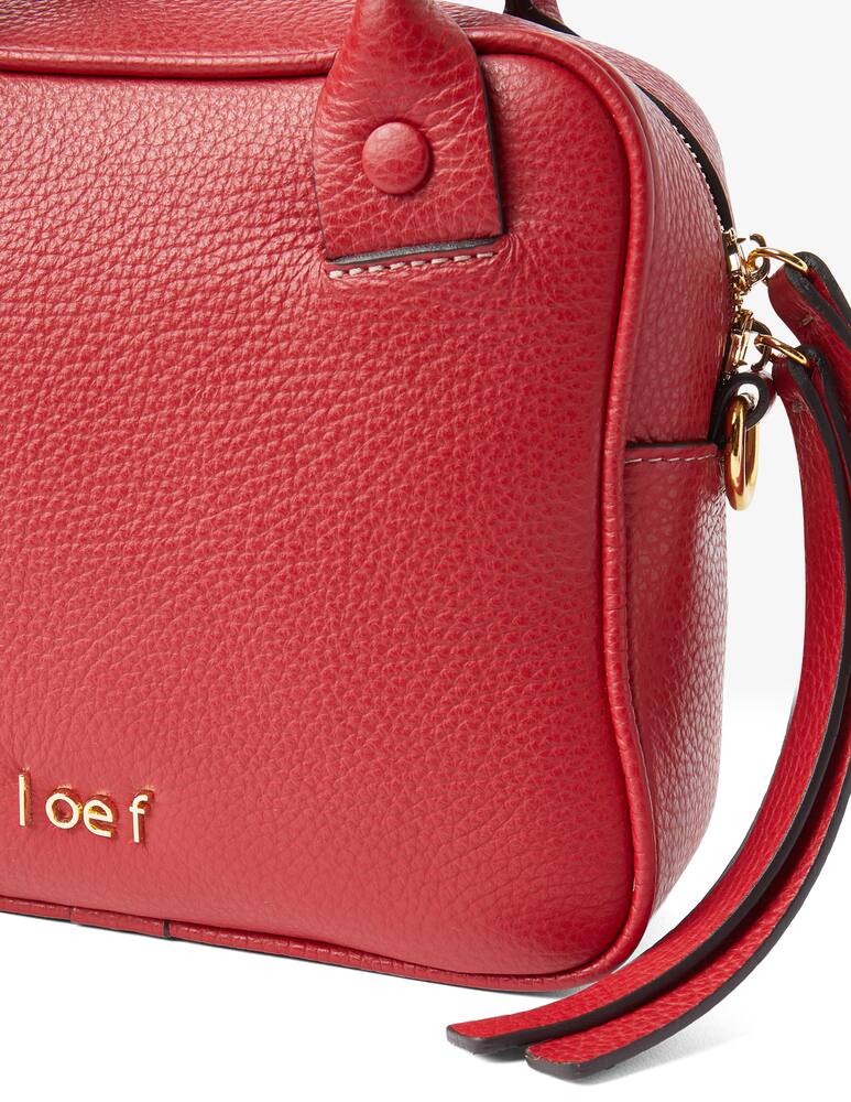 rinascente Ioef Borsa a tracolla in pelle martellata Bigottina - Rosso