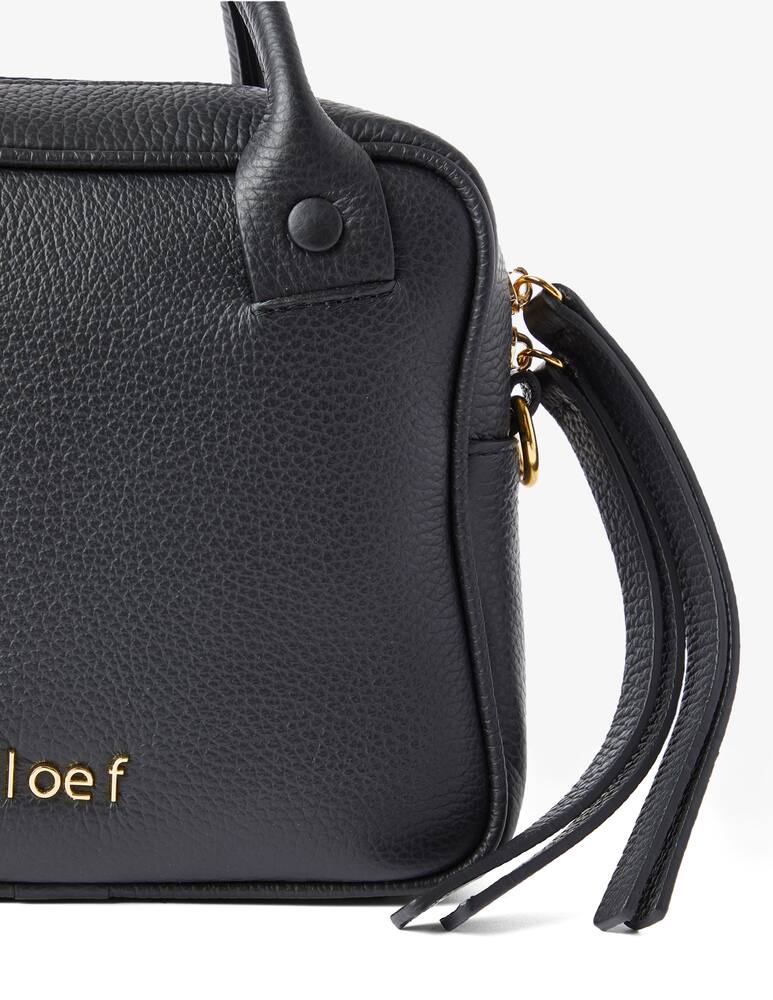 rinascente Ioef Borsa a tracolla in pelle martellata Bigottina - Nero