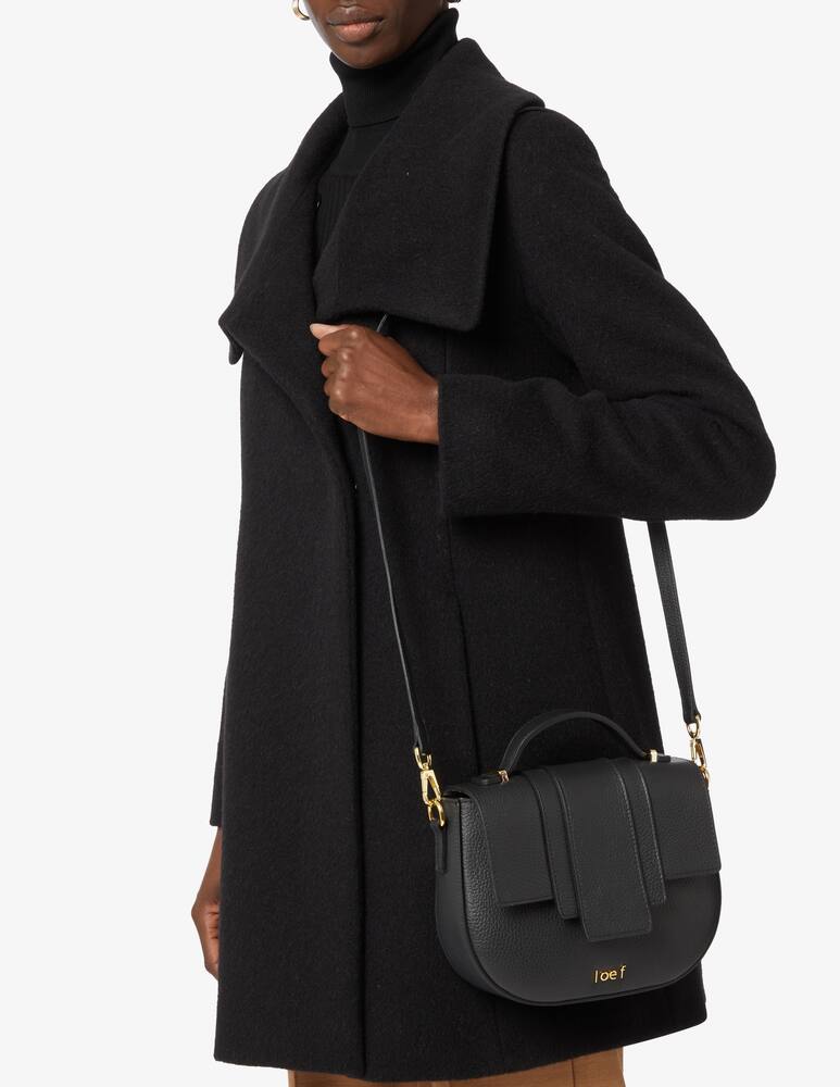 rinascente Ioef Kim hammered leather shoulder bag - Black