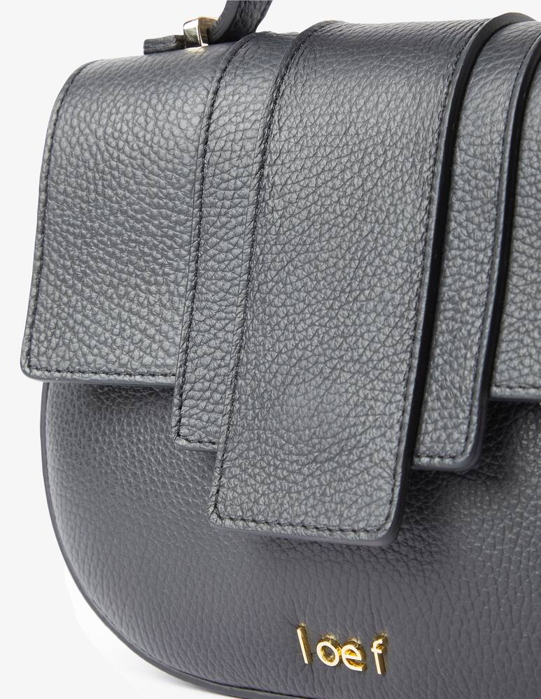 rinascente Ioef Kim hammered leather shoulder bag - Black