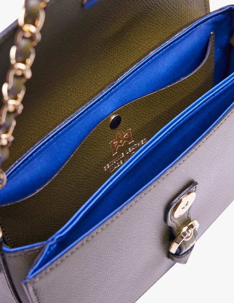 rinascente Cuoieria Fiorentina Eva flap bag with double straps - Olive