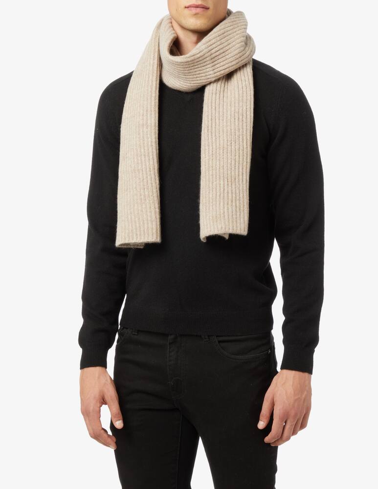 rinascente Rinascente Collection Cashmere ribbed scarf - Beige