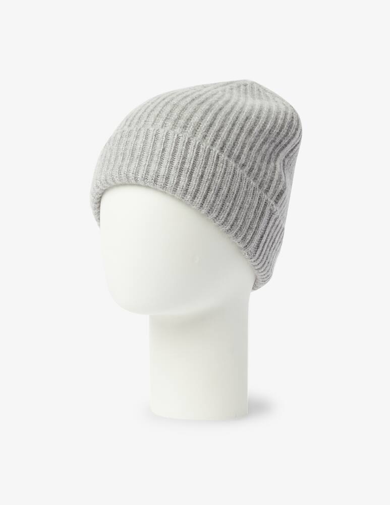 Rinascente Collection Berretto a coste in cashmere - Grigio - immagine 1