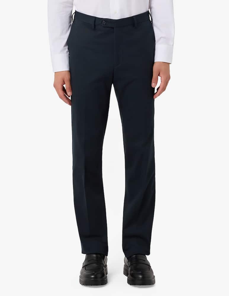 rinascente Sartoria Italiana Stretch cotton gabardine trousers with single pleat Drop 6