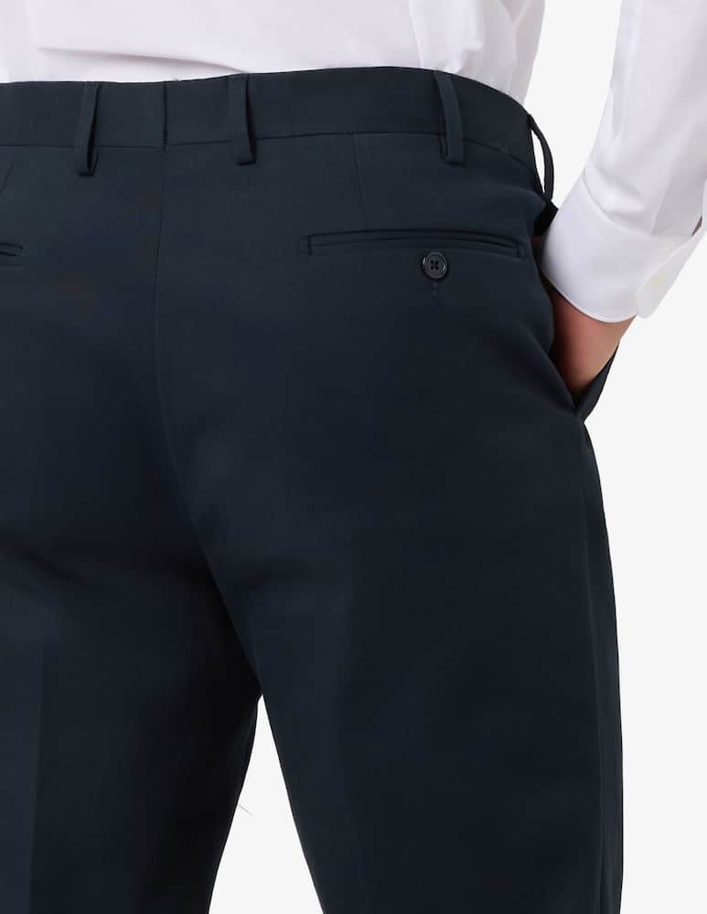 rinascente Sartoria Italiana Stretch cotton gabardine trousers with single pleat Drop 6