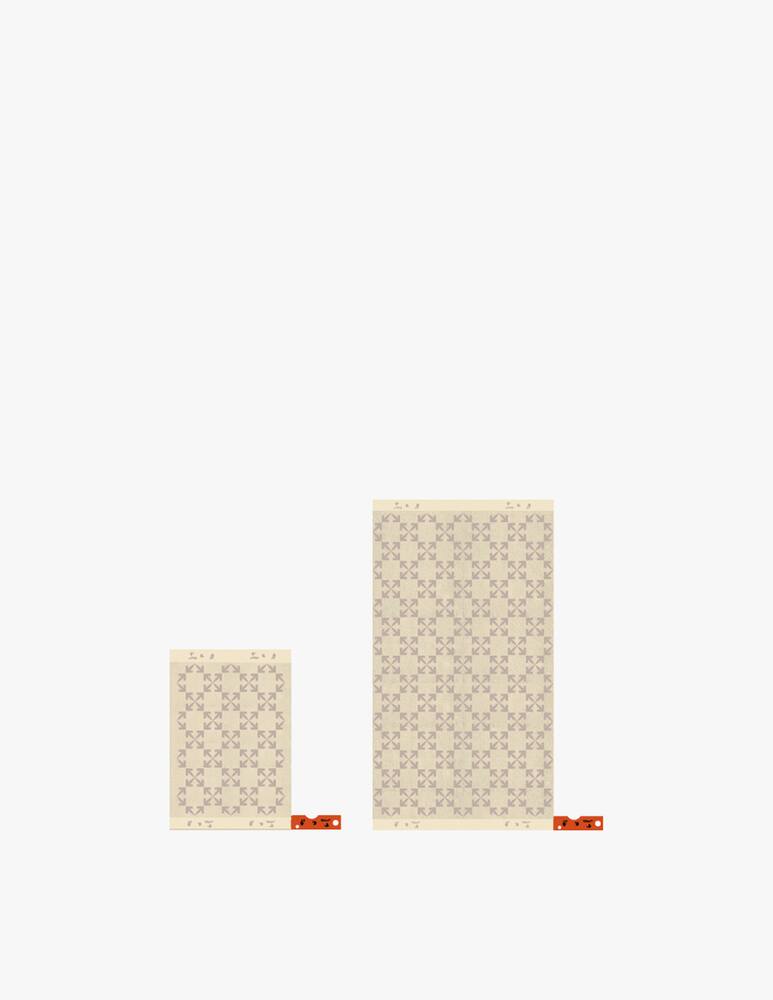 rinascente Off-White Arrow Pattern Towel Set - Cream