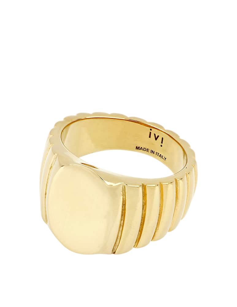 rinascente IVI Anello con sigillo Signore Oval 15mm Signet