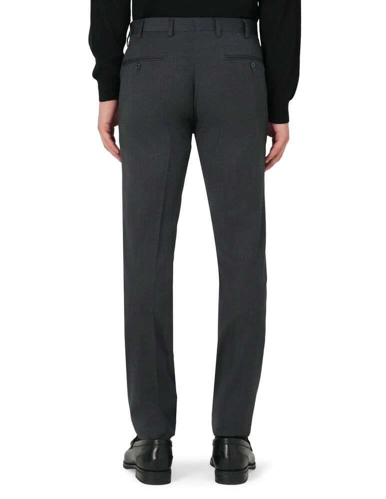 rinascente Sartoria Italiana Wool twill trousers with single pince Drop 7