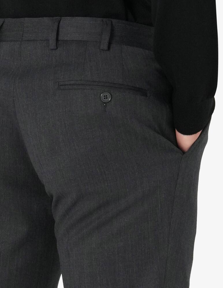 rinascente Sartoria Italiana Wool twill trousers with single pince Drop 7