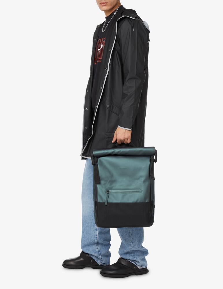 rinascente Rains Buckle Rolltop Rucksack Travel Backpack - Green