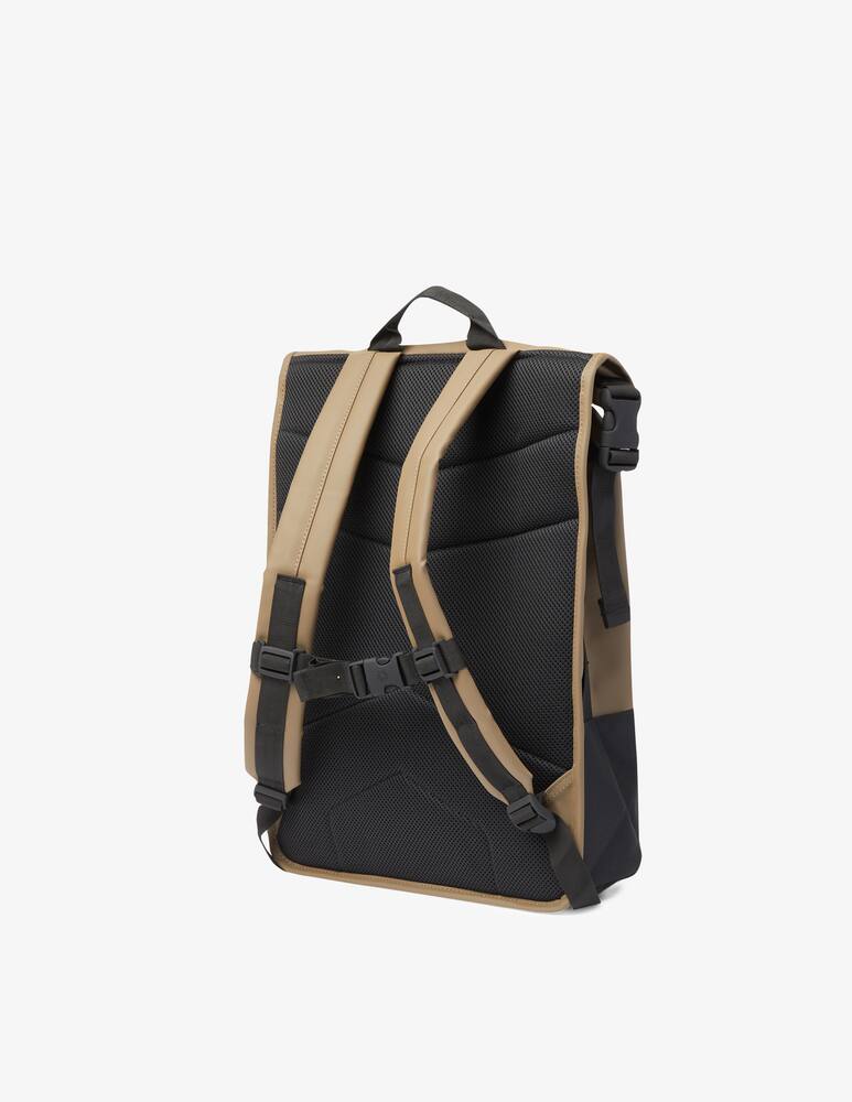 rinascente Rains Buckle Rolltop Rucksack Travel Backpack - Brown