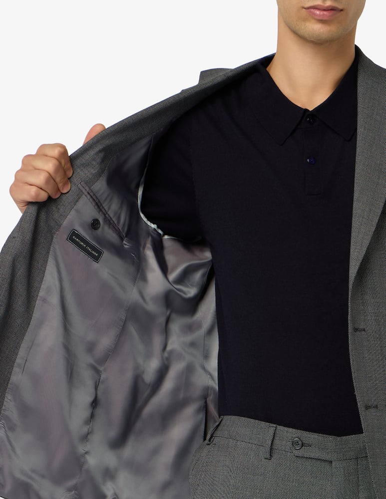 rinascente Sartoria Italiana Single-breasted birdseye wool suit Drop 4