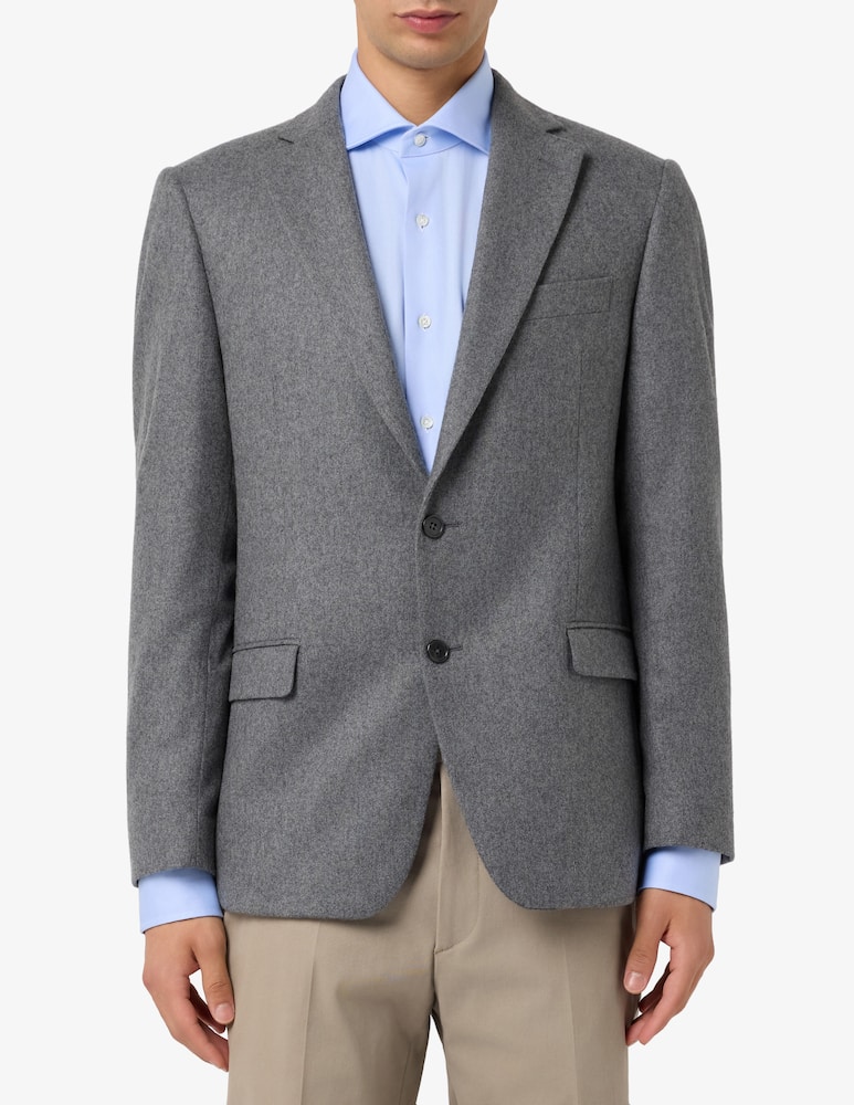 rinascente Sartoria Italiana Single-breasted light wool flannel jacket Drop 6 Mix & Match