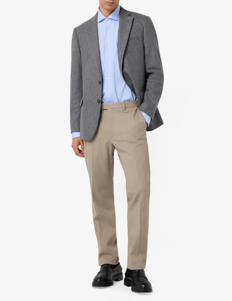 rinascente Sartoria Italiana Single-breasted light wool flannel jacket Drop 6 Mix & Match