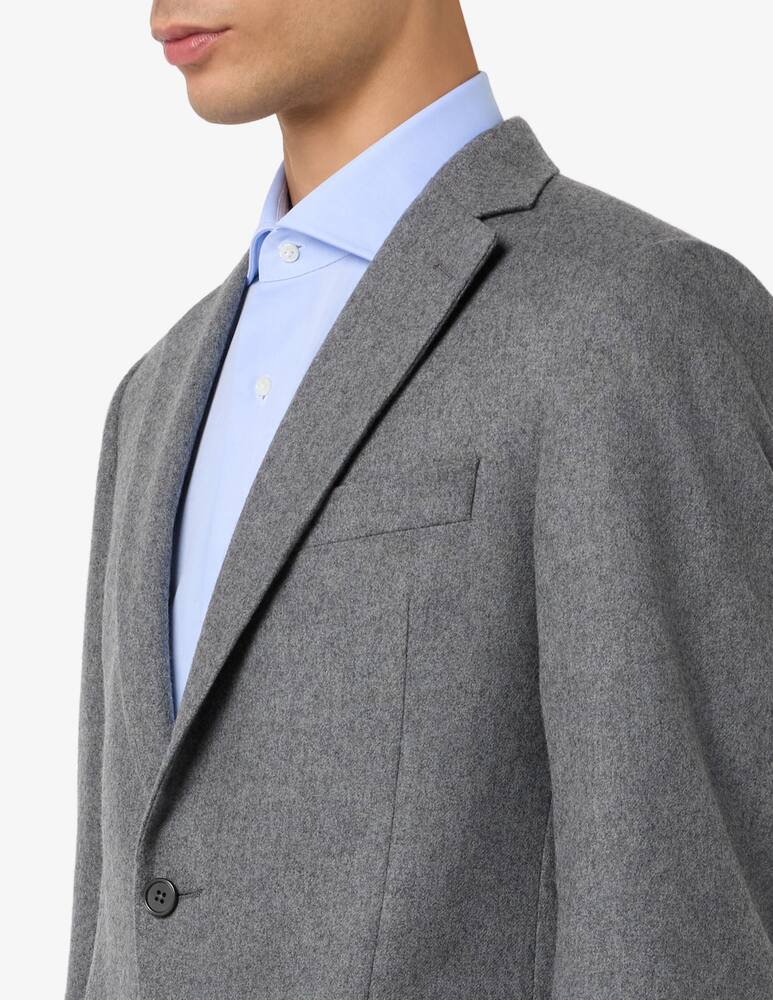 rinascente Sartoria Italiana Single-breasted light wool flannel jacket Drop 6 Mix & Match