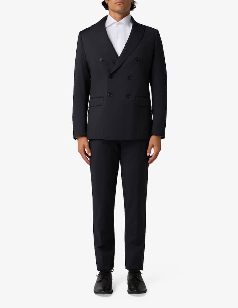 Sartoria Italiana Abito doppiopetto gessatino di lana Drop 7 - immagine 1 Sartoria Italiana Abito doppiopetto gessatino di lana Drop 7 - immagine 1
