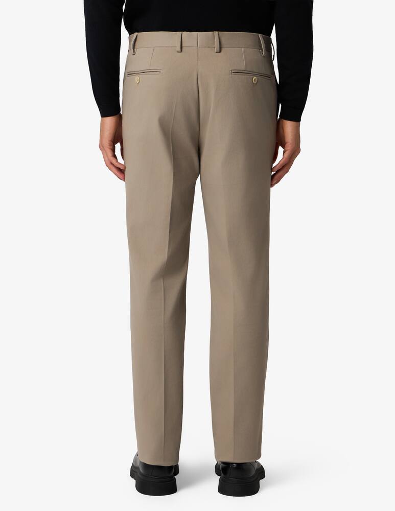 rinascente Sartoria Italiana Stretch cotton gabardine trousers with single pleat Drop 6