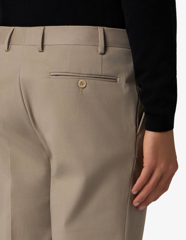 rinascente Sartoria Italiana Stretch cotton gabardine trousers with single pleat Drop 6