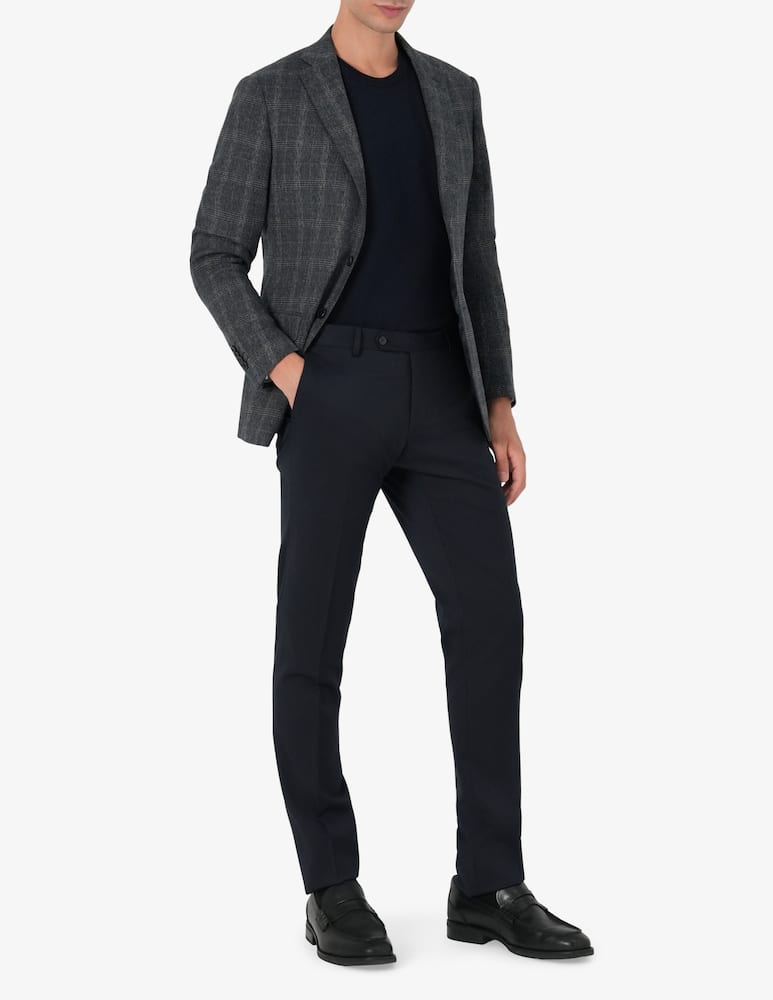 rinascente Sartoria Italiana Single-breasted stretch Prince of Wales check jacket Drop 7
