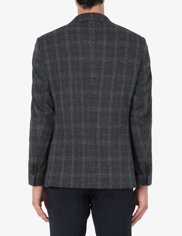 rinascente Sartoria Italiana Single-breasted stretch Prince of Wales check jacket Drop 7