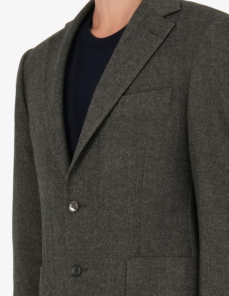 rinascente Sartoria Italiana Single-breasted wool herringbone jacket Drop 6