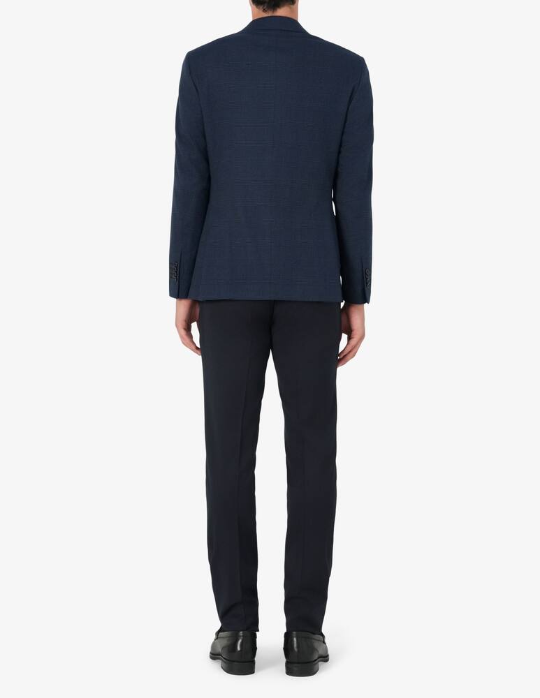 rinascente Sartoria Italiana Single-breasted stretch Prince of Wales check jacket Drop 7