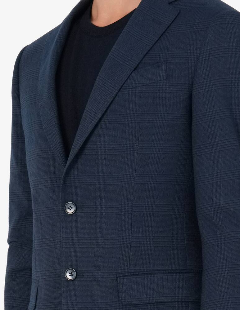 rinascente Sartoria Italiana Single-breasted stretch Prince of Wales check jacket Drop 7