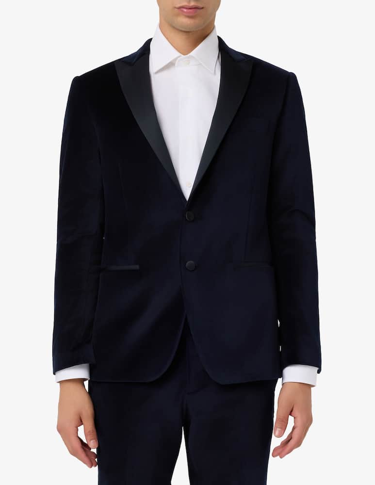 Sartoria Italiana Giacca smoking in velluto Drop 8 Mix & Match - immagine 1 Sartoria Italiana Giacca smoking in velluto Drop 8 Mix & Match - immagine 1