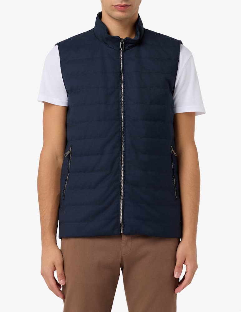 Sartoria Italiana Padded nylon gilet in genuine down - picture 1 Sartoria Italiana Padded nylon gilet in genuine down - picture 1