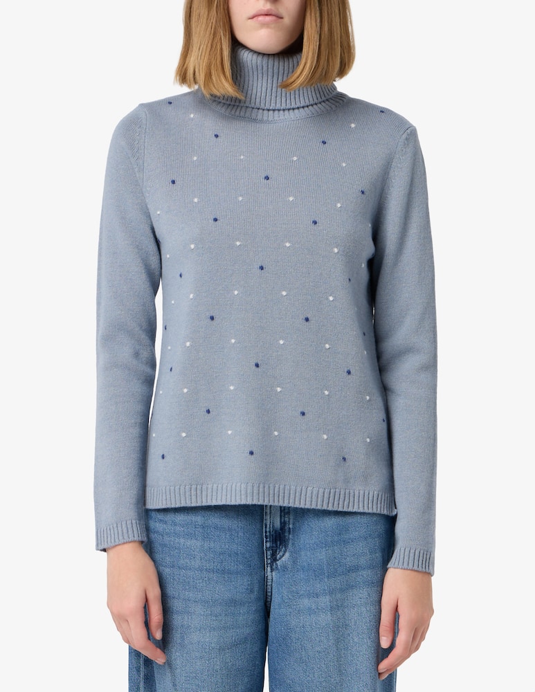 rinascente Elizabeth Ascot Polka dot turtleneck jumper