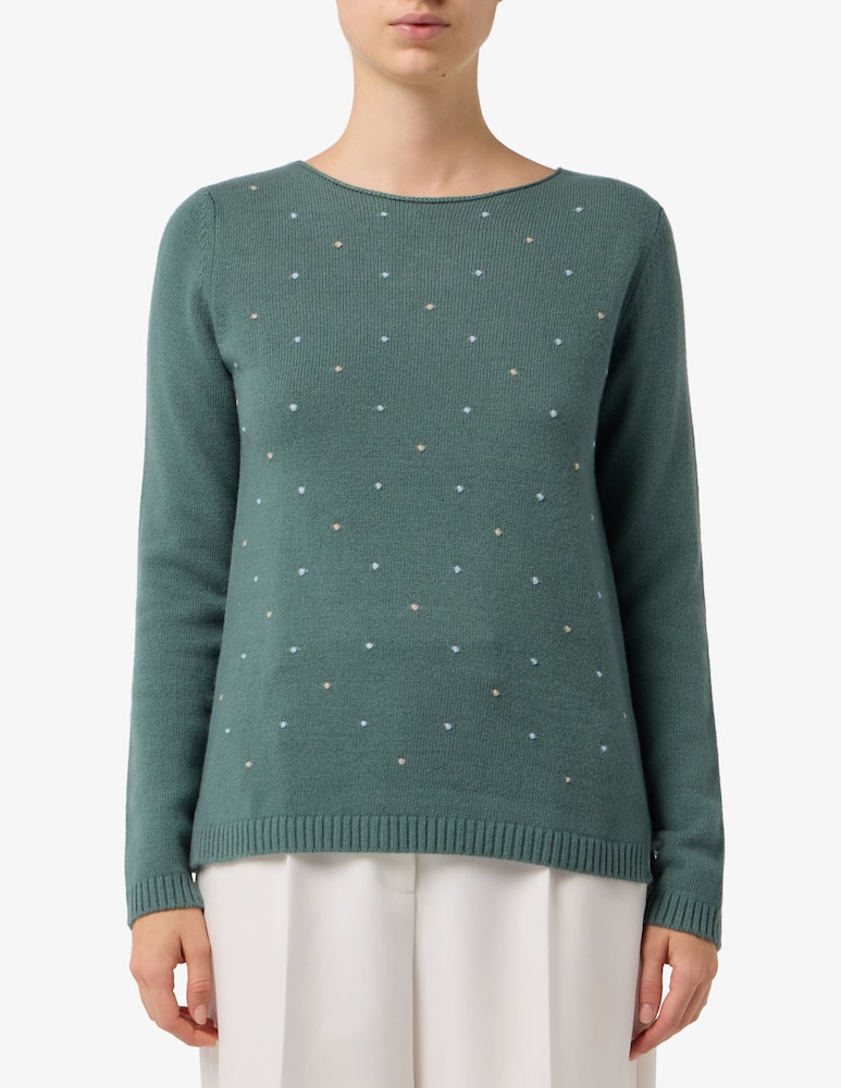 rinascente Elizabeth Ascot Knit pullover with dots