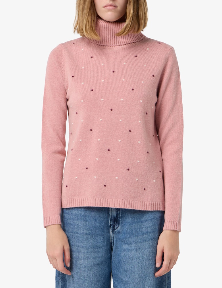 rinascente Elizabeth Ascot Turtleneck polka-dot jumper