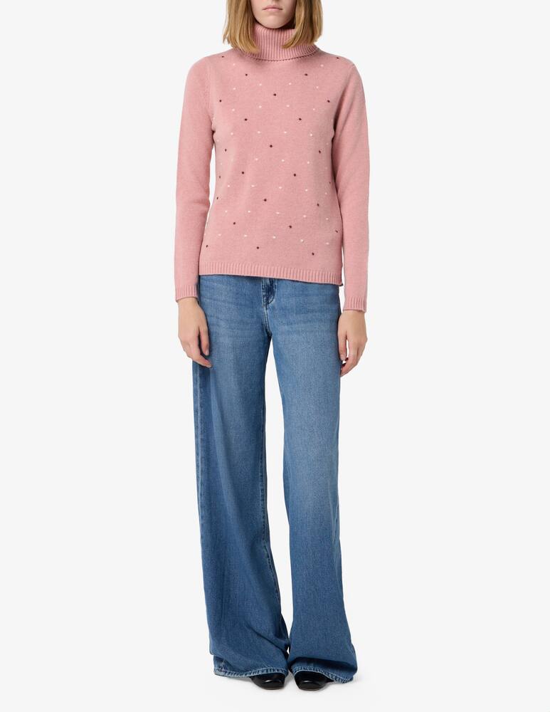 rinascente Elizabeth Ascot Turtleneck polka-dot jumper