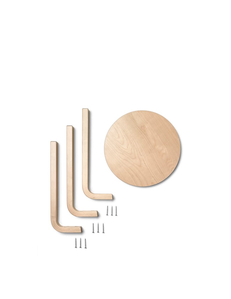 rinascente Artek Stool in birch and linoleum - beige