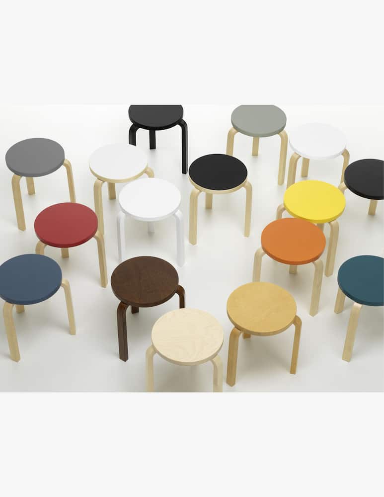 rinascente Artek Stool 60 IKI white HPL seat - White