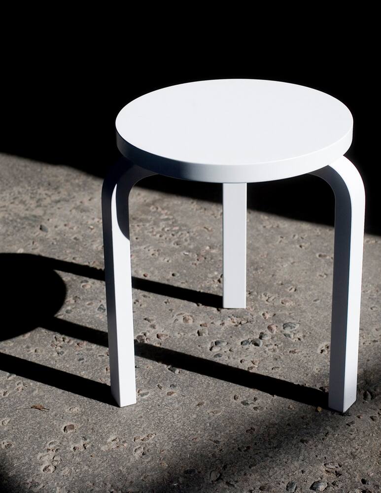 rinascente Artek Stool 60 sedile laccato non assemblato - Bianco