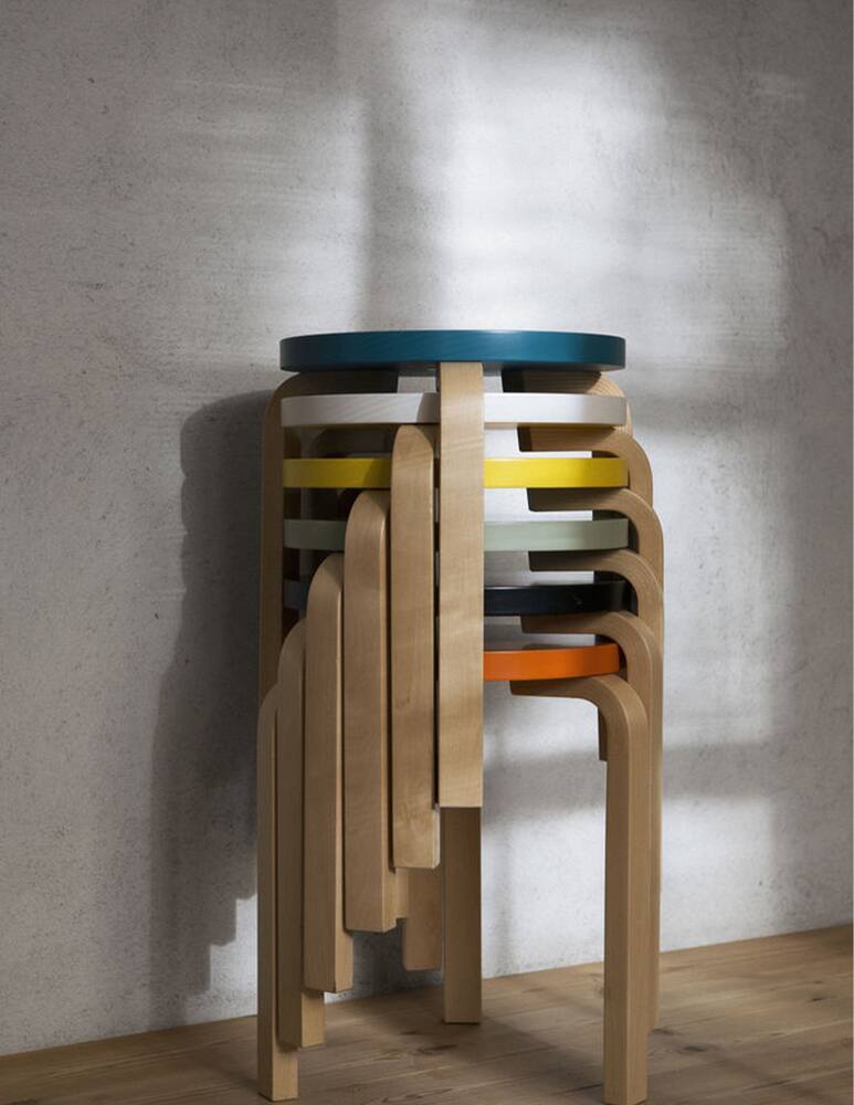 rinascente Artek Stool 60 sedile laccato non assemblato - Multicolor