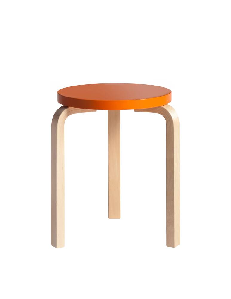 rinascente Artek Stool 60 lacquered seat unassembled - Orange