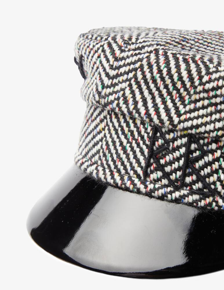 rinascente Ruslan Baginskiy Cappello bboy in lana a spina di pesce - Bianco